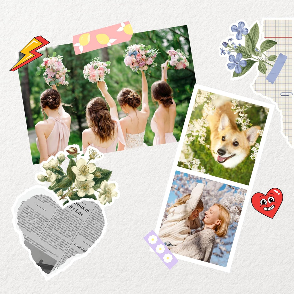 Mini 2 Retro 4Pass Portable Photo Printer (2.1X3.4 Inches) + 8 Sheets, White