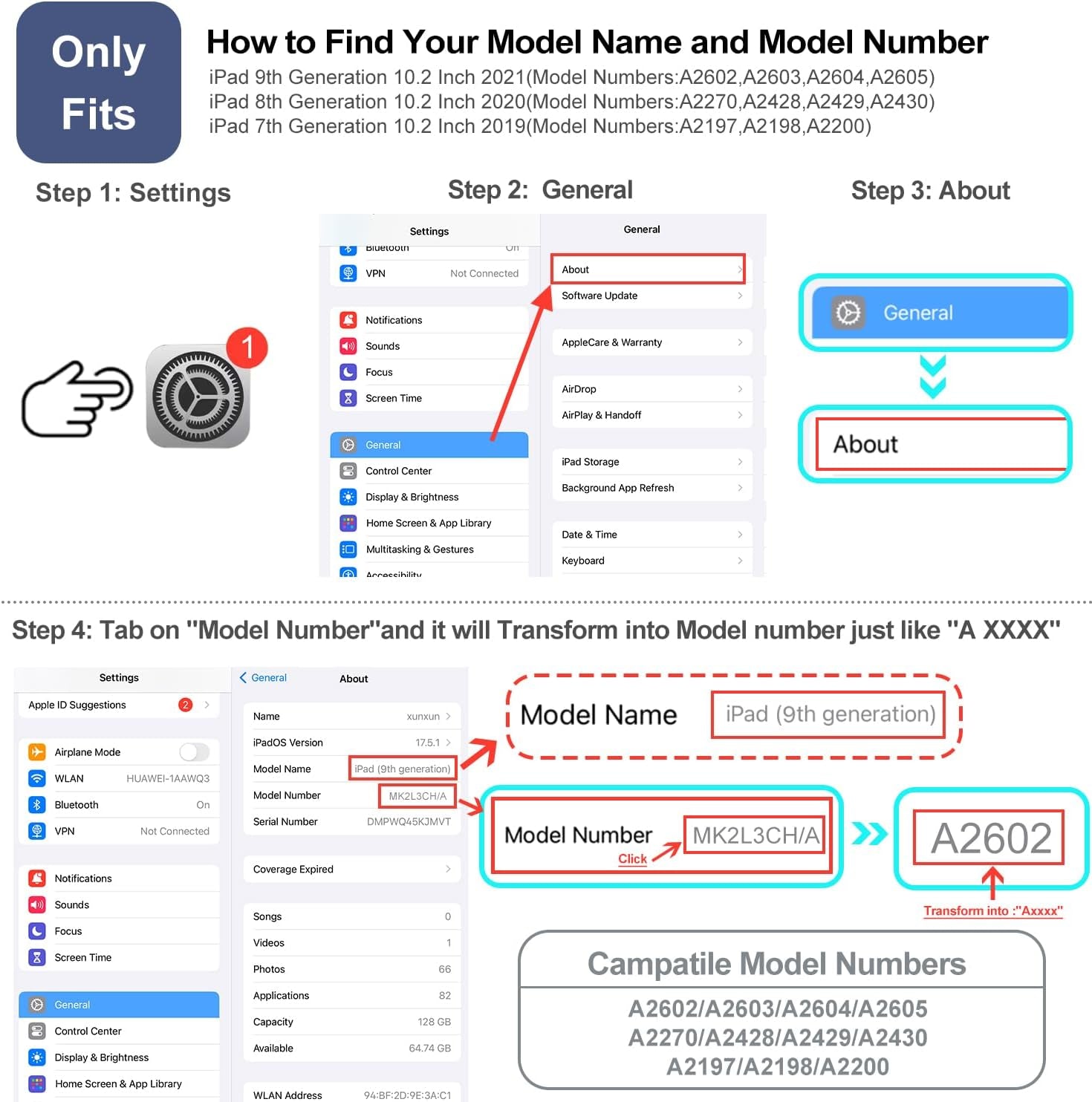 Ipad 10.2 Case for Ipad 9Th Generation 2021, Ipad 8Th Generation 2020, 7Th Generation Ipad Case 2019, Multi-Angle View Adjustable Stand Auto Wake / Sleep (Colored Art Bubbles)